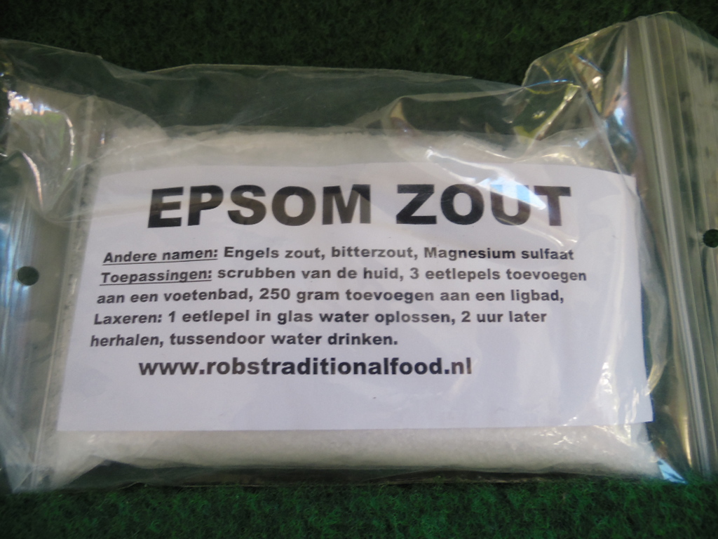 Onweersbui Sanders Trouwens Epsom zout, 250 gram - Rob's traditional food